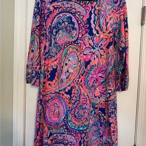 Lilly Pulitzer Colorful Paisley Long Sleeve Dress